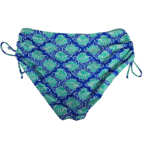 Stella Parker Collection 2 pc Tankini Blue/Green Shell Pattern Sz L - Picture 7 of 7